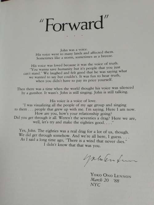 Imagine John Lennon / Written and Edited by Andrew Solt and Sam Egan , Foreword by Yoko Ono