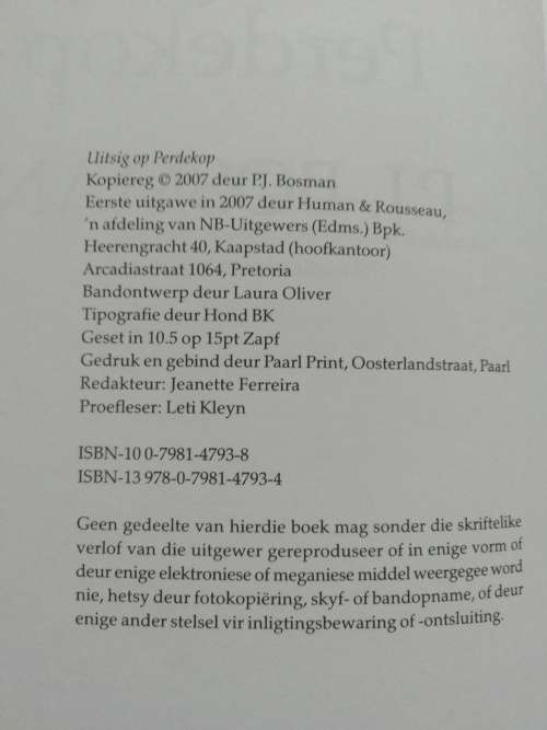Uitsig op Perdekop / P.J. Bosman