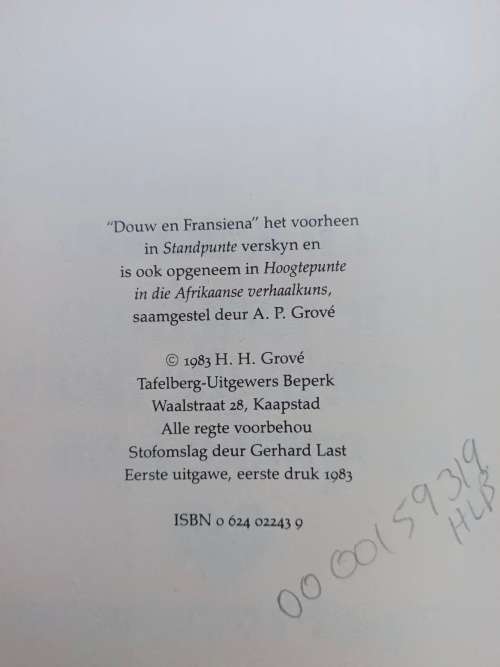 Die kerel van die Perel of Anatomie van `n leuenaar  /  Henriette Grove