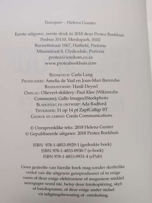 TWEE SPOOR / HELENA GUNTER