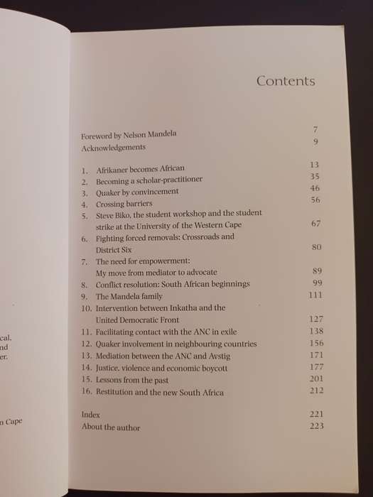 Peacemaking in South Africa: A Life in Conflict Resolution / H. W. van der Merwe