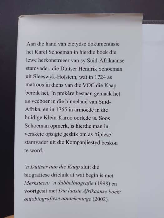 `n Duitser aan die Kaap, 1724 - 1765 / Karel Schoeman
