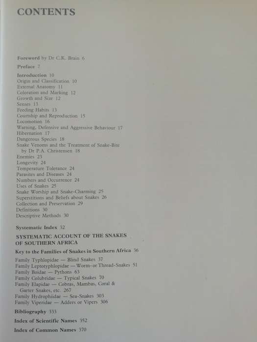 FitzSimons` Snakes of Southern Africa  / Donald G. Broadley