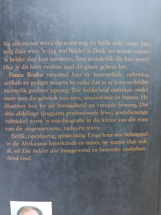 Die helder dae / Danie Botha