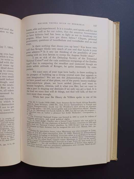 Selections from The Correspondence of John X. Merriman 1890-1898 (V.R.S 44)