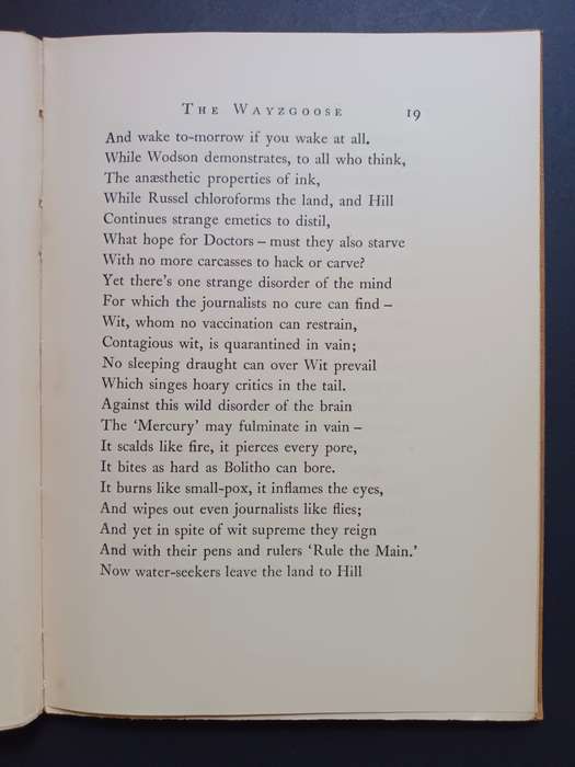 The Wayzgoose: A South African Satire by Roy Cambell (1928)