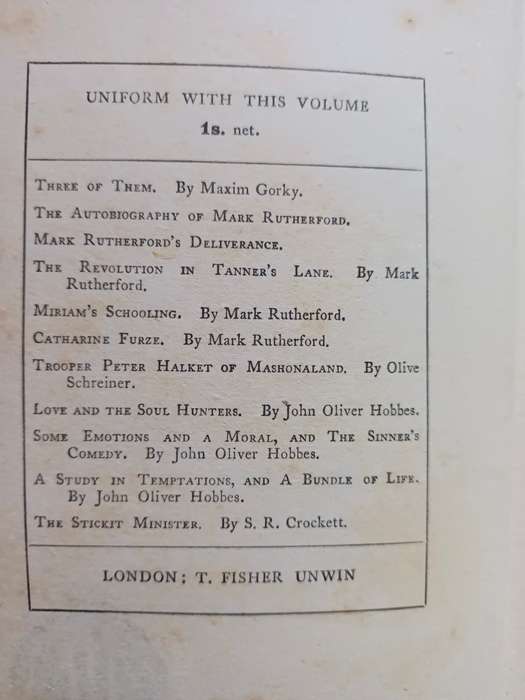 Dreams / Olive Schreiner (1905)