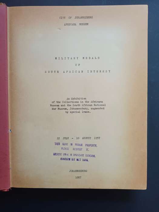 AFRICANA MUSEUM: MILITARY MEDALS OF SOUTH AFRICAN INTEREST