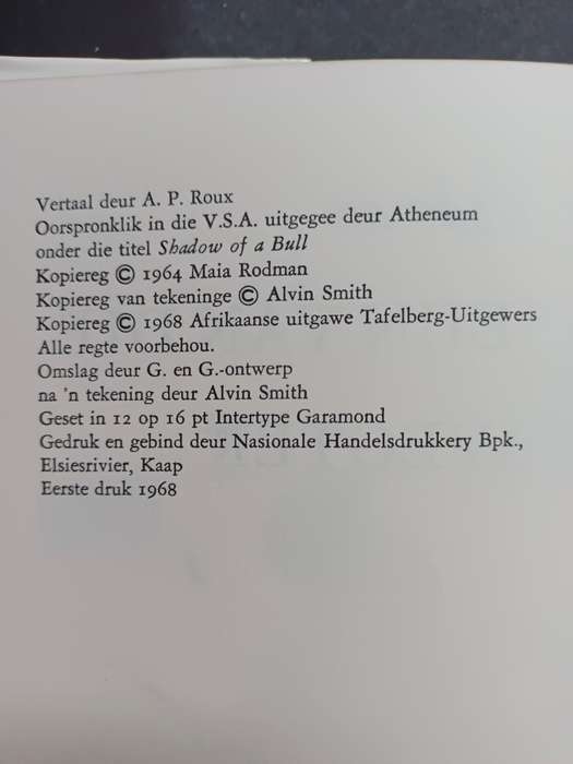 Die Seun van die Stiervegter / Maia Rodman