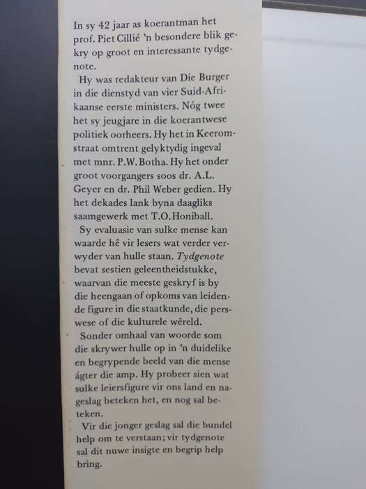 Tydgenote / PJ Cillie