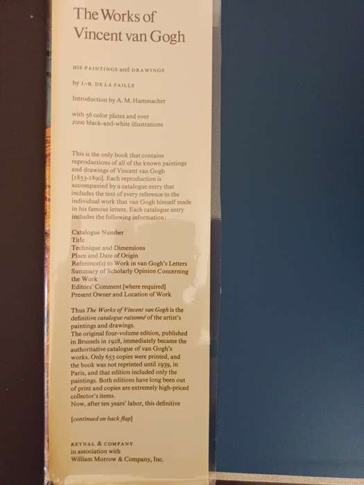 The Works of Vincent Van Gogh: HIs Paintings and Drawings De La Faille, J. -B. (Rare)
