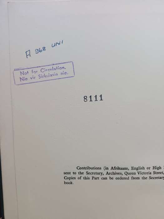 Argief-Jaarboek vir S A Geskiedenis - Archives Year Book for S. A. History 1938 Deel 1 & 2