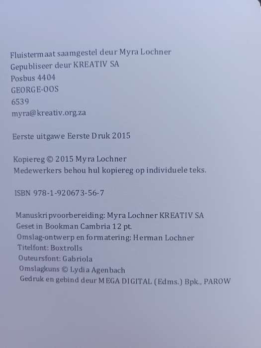 Fluistermaat / Myra Lochner