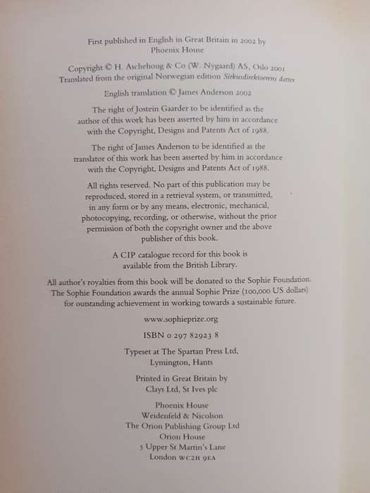 The Ringmaster`s Daughter / Jostein Gaarder