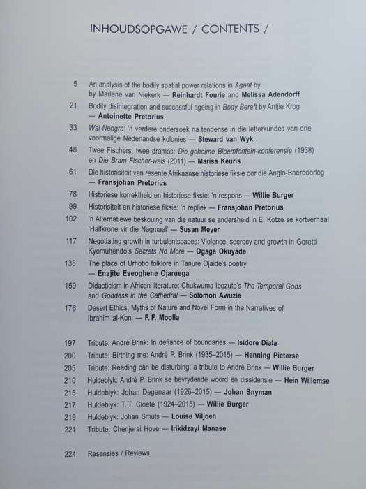 Tydskrif vir Letterkunde - 52 (2) 2015  Vierde reeks