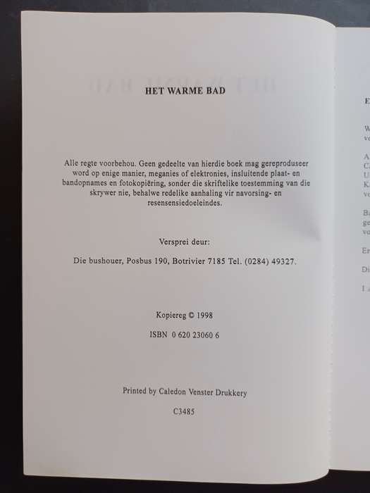 HET WARME BAD / M. Brand