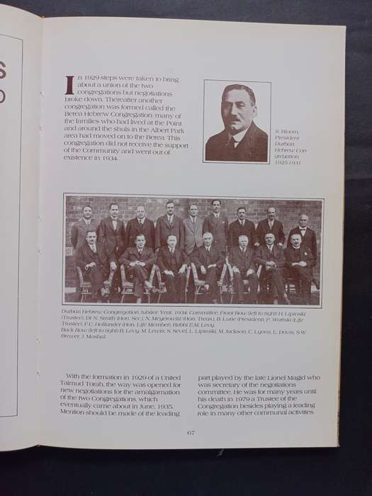 The Durban United Hebrew Congregation Centenary 1884-1984