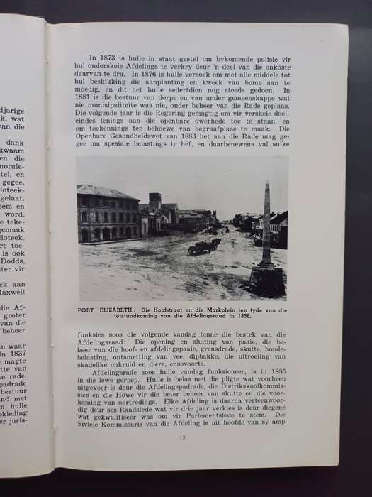 DIE VERHAAL VAN DIE AFDELINGSRAAD PORT ELIZABETH 1856-1956 / J. J. Redgrave, M.A.