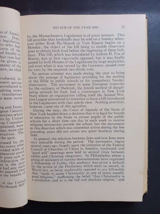 The American Jewish Year Book 5689, September 15, 1928 to October 5, 1929  Schneiderman, Harry