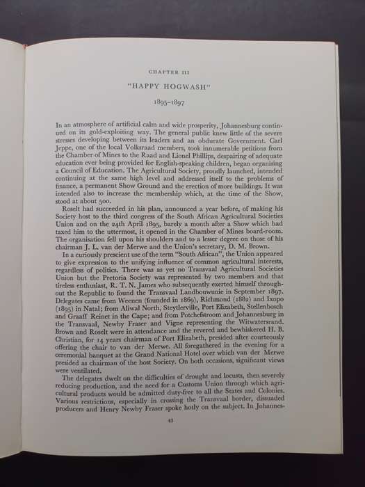 A Very Smart Medal, The Story of the Witwatersrand Agricultural Society / Thelma Gutsche