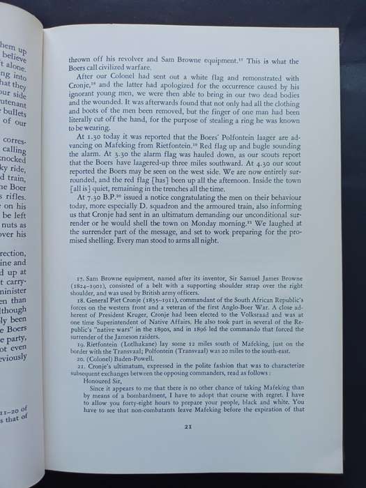 DIARY OF THE SIEGE OF MAFEKING OCTOBER 1899- MAY 1900 / 2nd Series V.R.S 11 / EDWARD ROSS