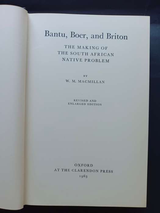 BANTU BOER and BRITON / William Miller Macmillan