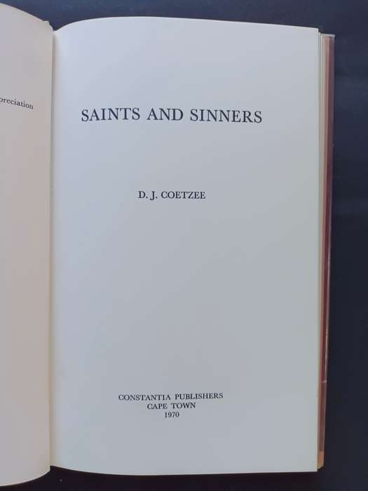 Saints & Sinners / D. J. Coetzee