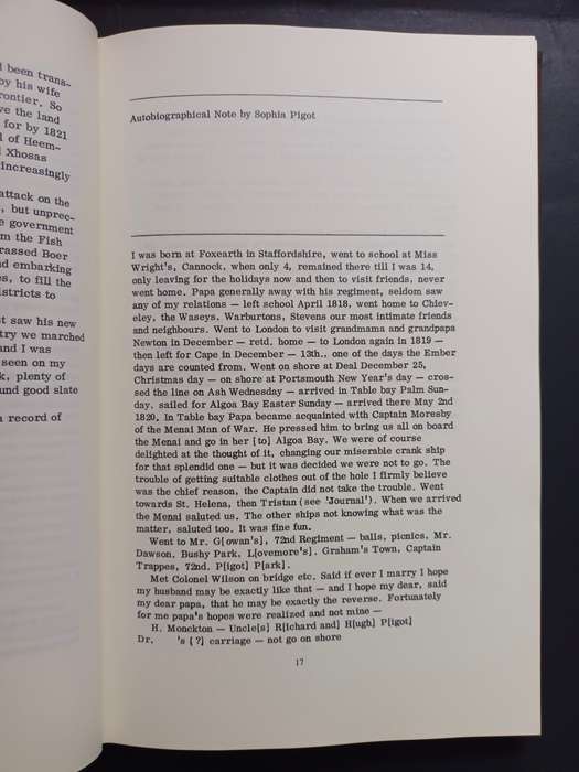 Journals of Sophia Pigot / Edited by Margaret Rainier