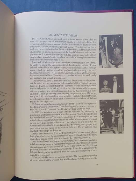 Rand Club Centenary Album 1887-- 1987 edited by I F Sander