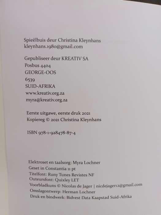 SPIEELBUIS / Christa Kleynhans