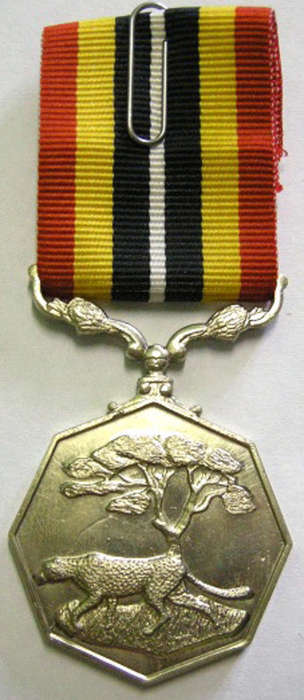 Full Size Southern Africa Medal Uniface Susp Tall Grass Crisp Detail Matte Finish Nr @ Back In Box
