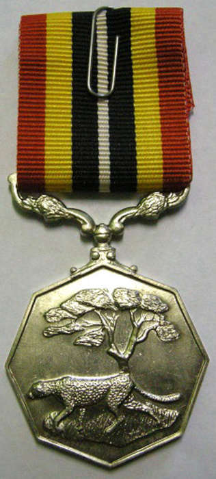 Full Size Southern Africa Medal Uniface Susp Short Grass Crisp Detail Matte Nr @ Back In Box