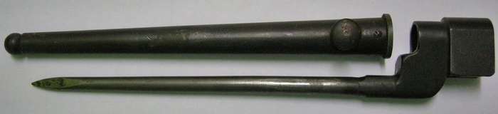 .303 No 4 MKII Spike Bayonet with Metal Scabbard