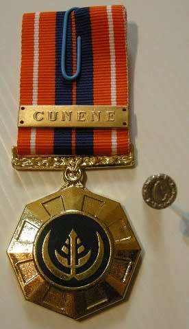 Full Size Pro Patria Medal Numbered at Back w/ Cunene Bar & Cunene Button in Box