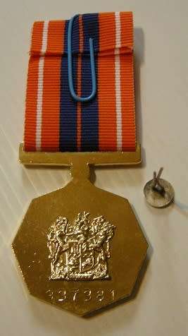 Full Size Pro Patria Medal Numbered at Back w/ Cunene Bar & Cunene Button in Box
