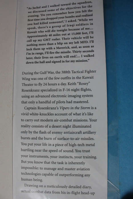 Vipers in the Storm, The Diary of a Gulf War Fighter Pilot by Keith Rosenkranz