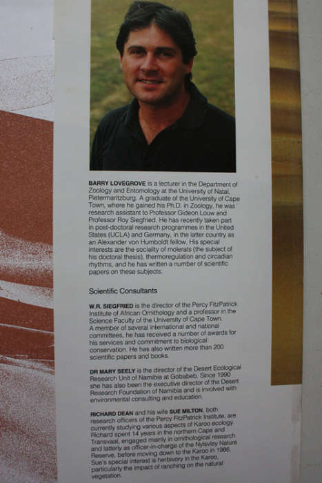 The Living Deserts of Southern Africa by Barry Lovegrove