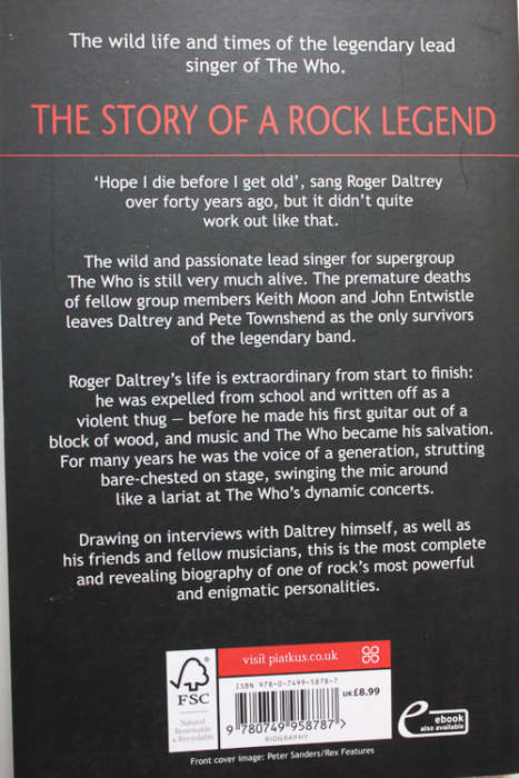 Roger Daltrey, The Biography by Tim Ewbank and Stafford Hildred