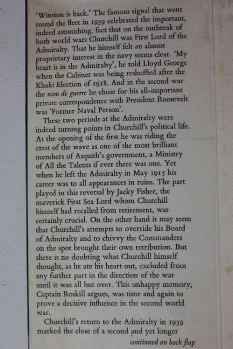 Churchill and The Generals by Stephen Roskill