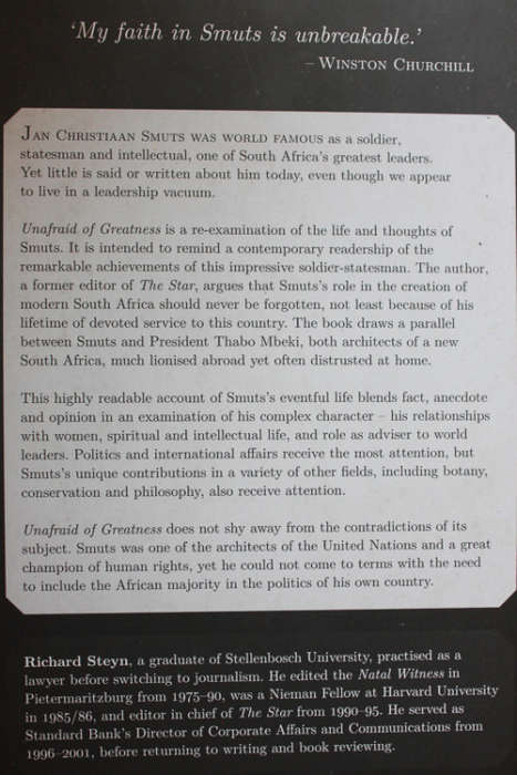 Jan Smuts, Unafraid of Greatness by Richard Steyn