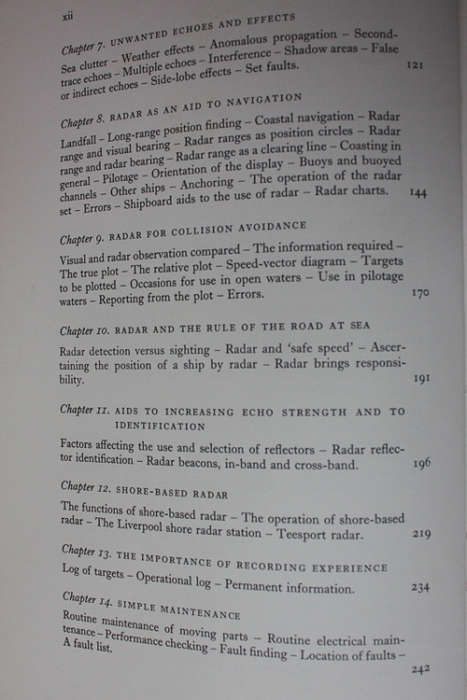The Use of Radar at Sea edited by Captain FJ Wylie (Fifth Revised Edition)