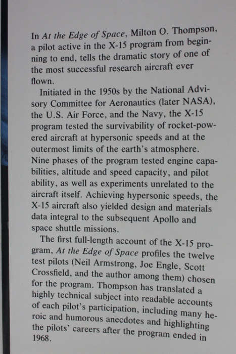 At The Edge Of Space: The X-15 Flight Program by Milton O Thompson