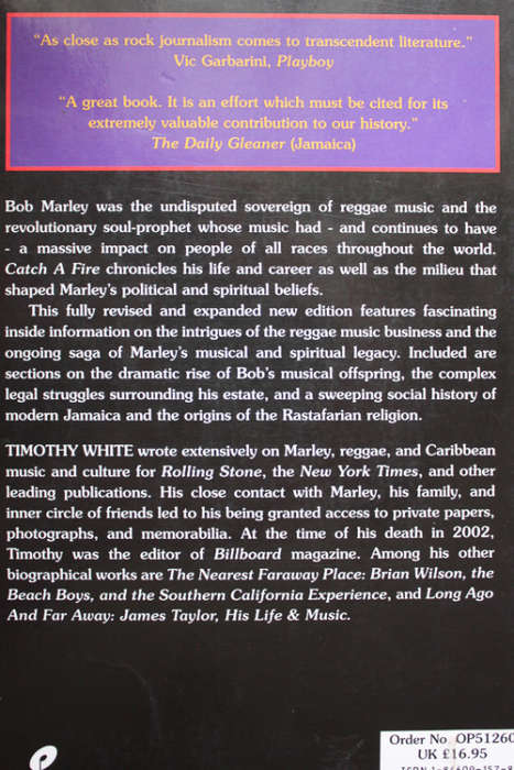 Catch A Fire: The Life of Bob Marley by Timothy White