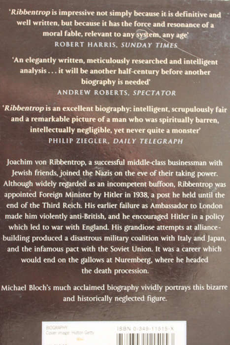 Ribbentrop by Michael Bloch