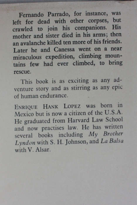 The Highest Hell: First Full Account of the Andes Air Crash by Enrique Hank Lopez