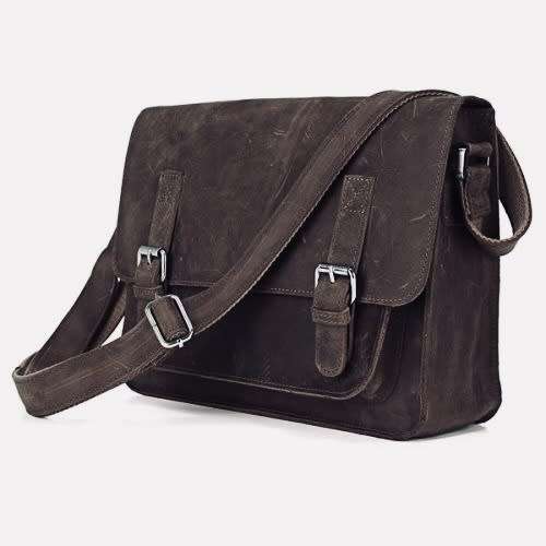 Full Grain Leather Messenger Bag, Handbag 14 Inch Laptop, Computer, Apple, iPad, Macbook,iPhone