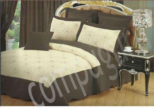 Queen Size Embroidered Bedspread - 10 Piece Set - @R1