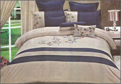 Embroidered King Size Luxury Comforter -7 Piece Set - Available Colours - Blue, Brown and Green
