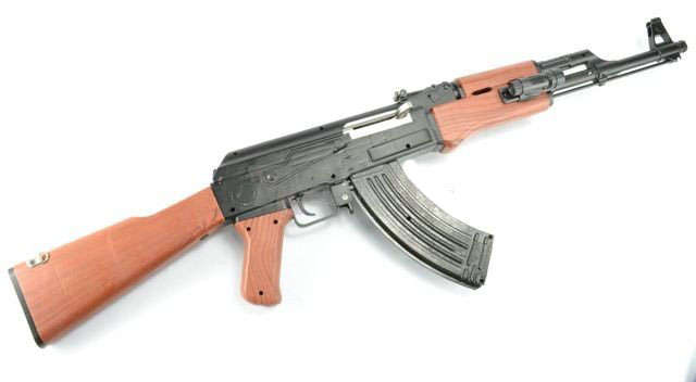 Spring AK47 Assault Rifle Airsoft gun with Laser and Light -shoots at 280+ FPS with 6mm BB ammo