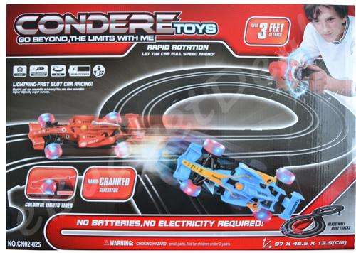 Lightining Fast Loop Spin Drive Race Set, Non Electric - No Batteries Required